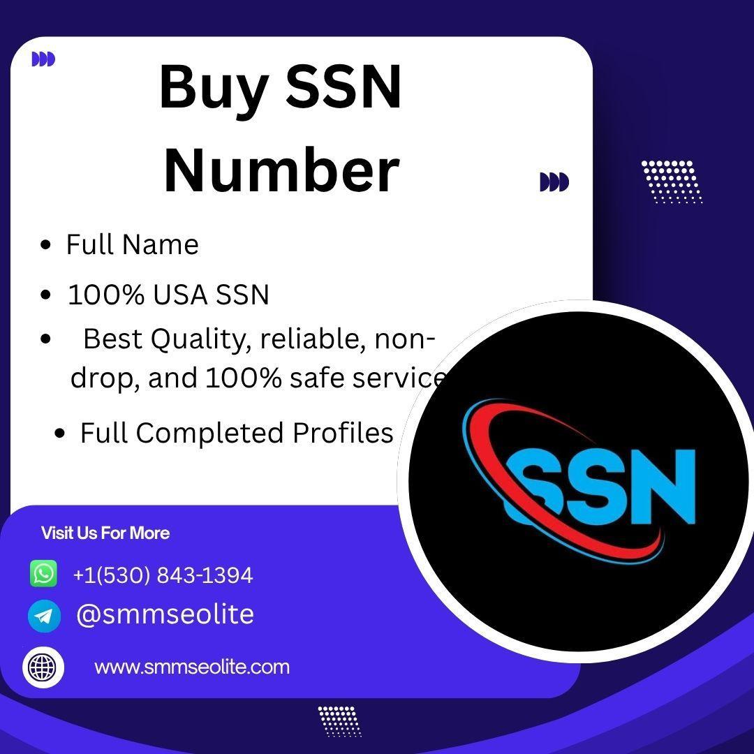 Buy SSN Number-100% Safe & Secure Services SSN & DL